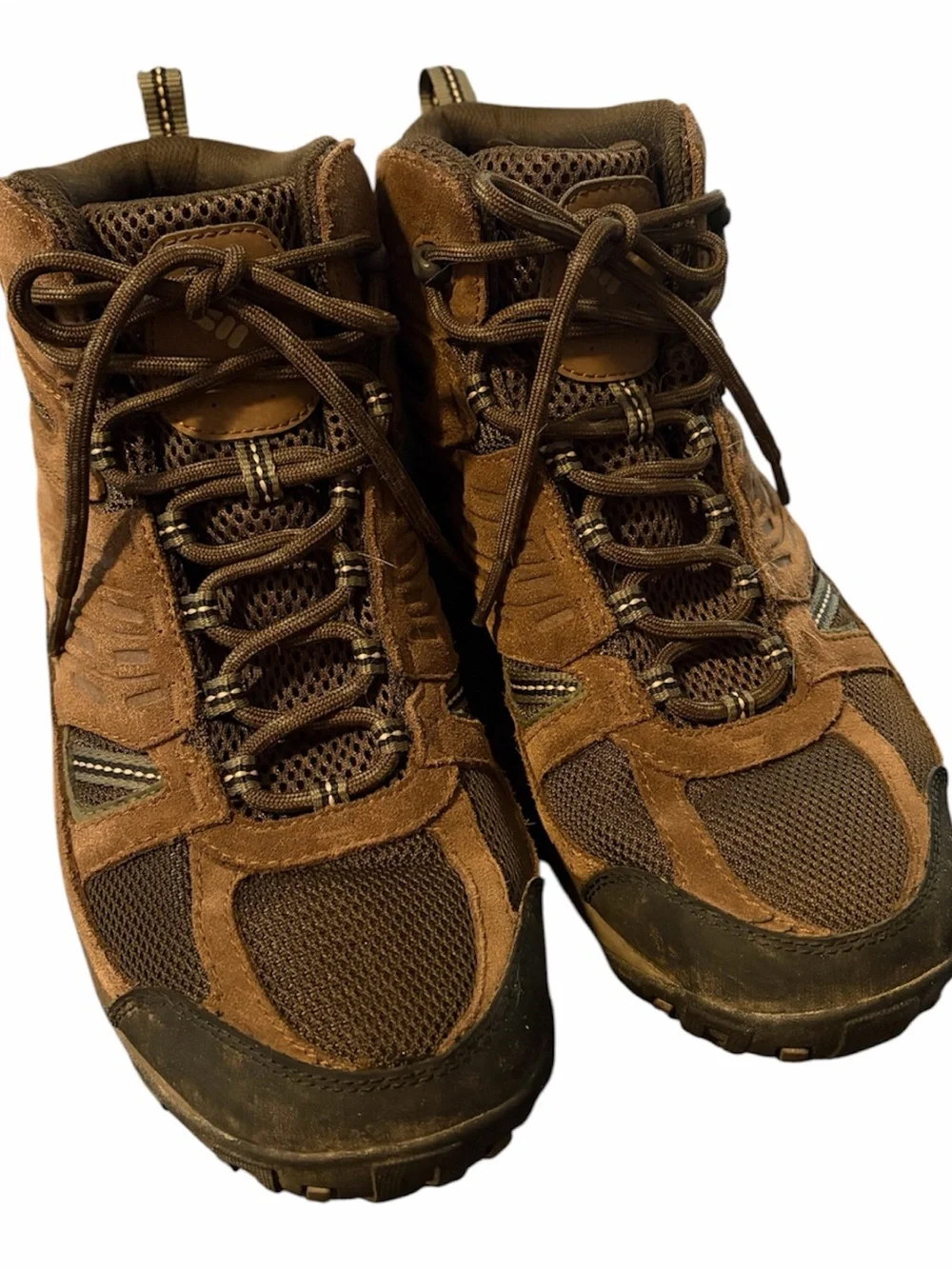 Columbia Crestwood Mid Waterproof Hiking Boots Mens Size 11.5 Brown .